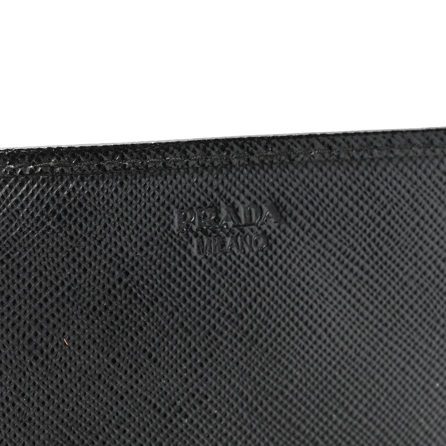 Saffiano Metal Oro Chain Wallet Black