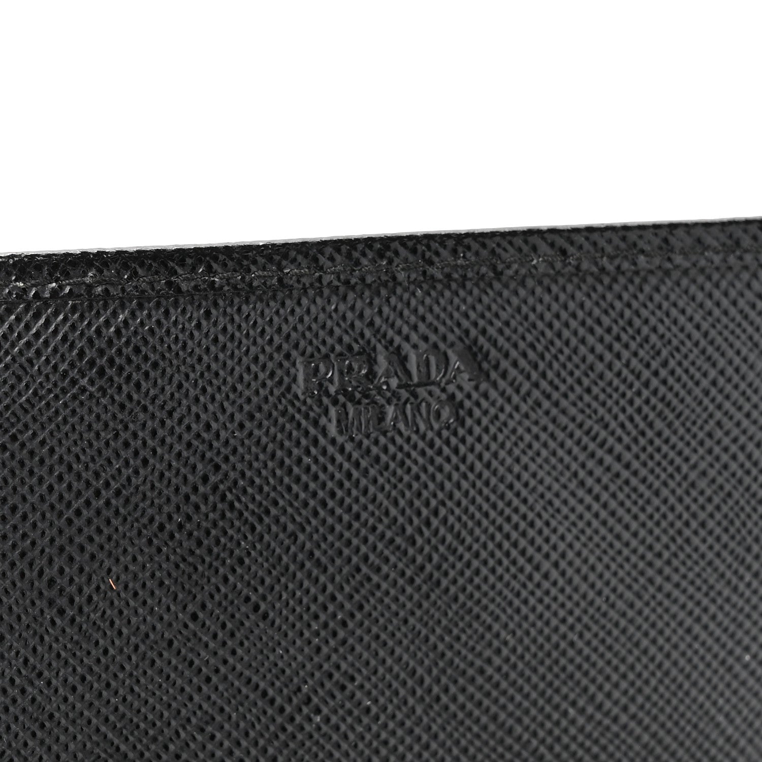 Prada Saffiano Metal Oro Chain Wallet Black 7 of 13