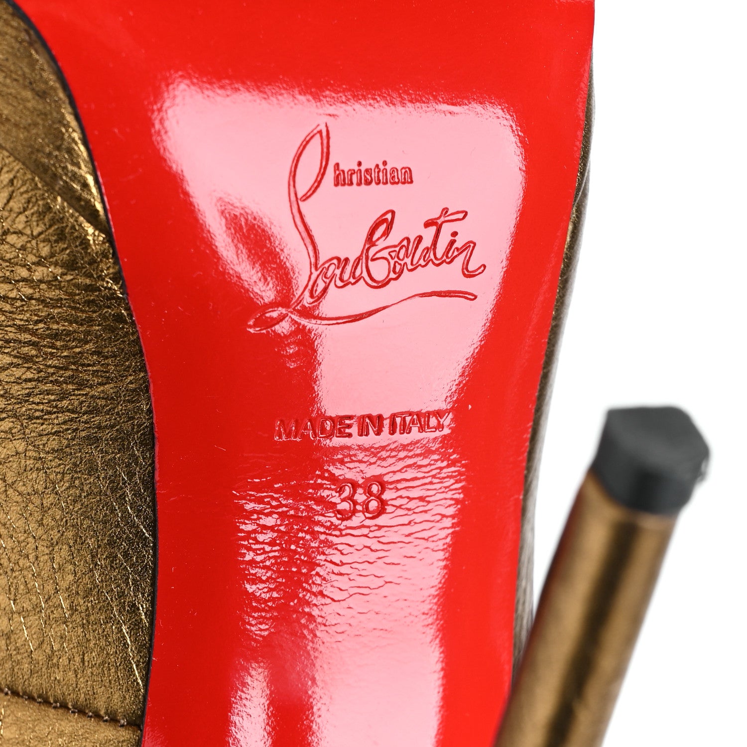 Christian Louboutin Metallic Nappa Pigalle Plato 120 Pumps 38 Gold 6 of 7