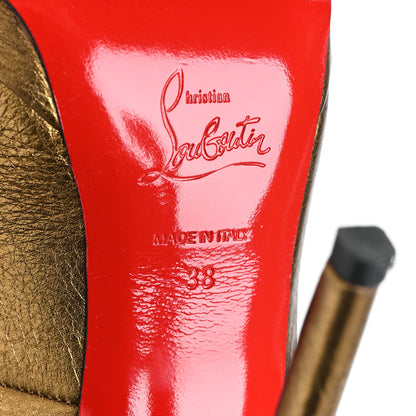 Christian Louboutin Metallic Nappa Pigalle Plato 120 Pumps 38 Gold 6 of 7