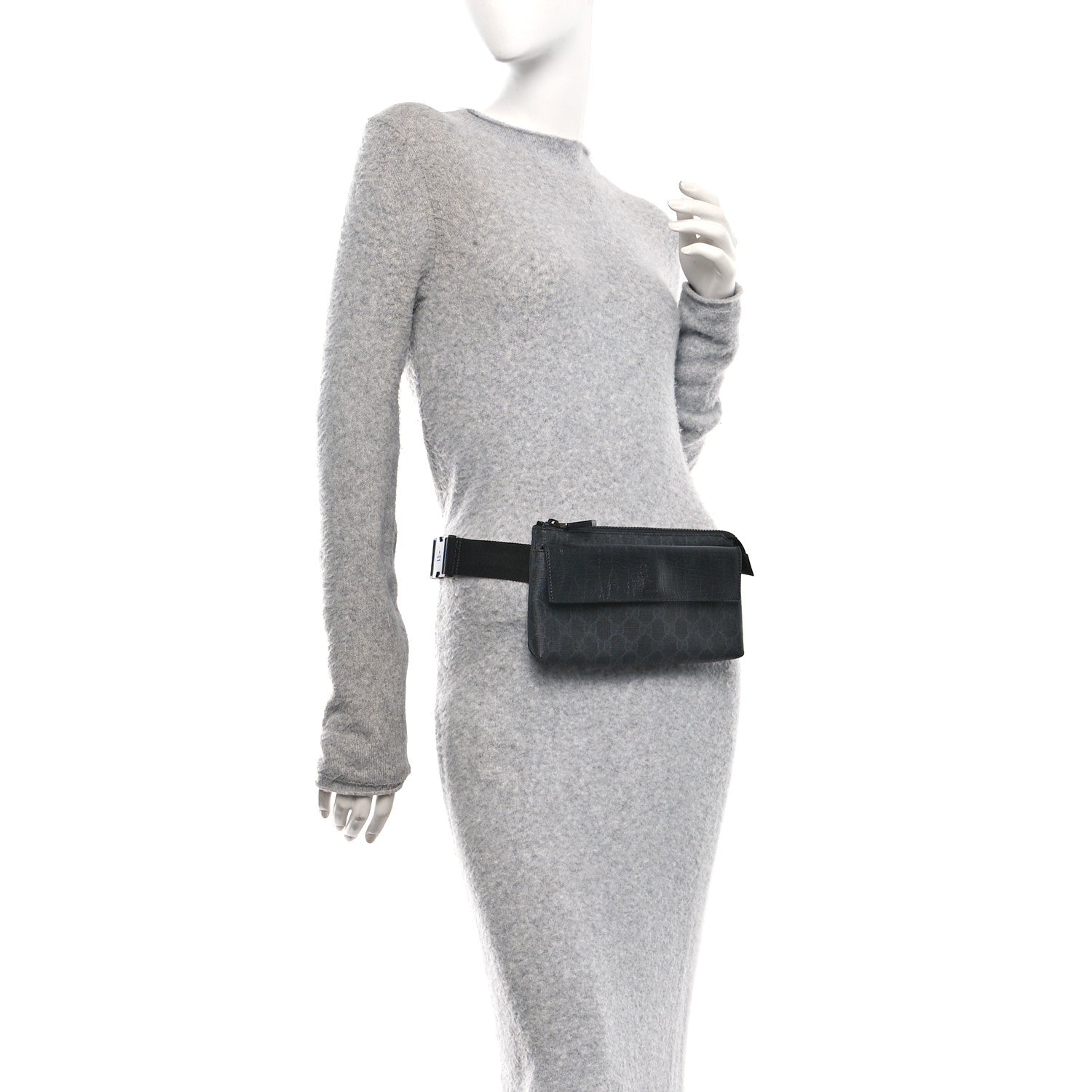 Gucci GG Plus Monogram Waist Belt Bag Black 2 of 10