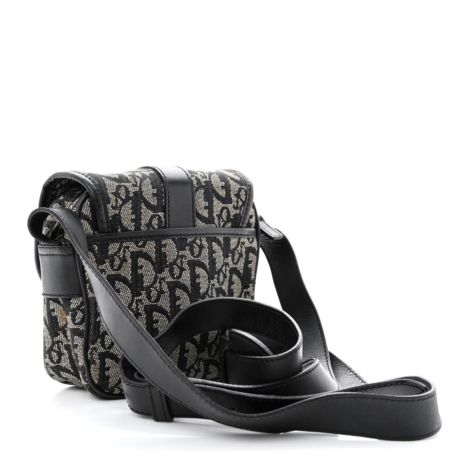 Christian Dior Monogram Buckle Messenger Bag Black 3 of 14