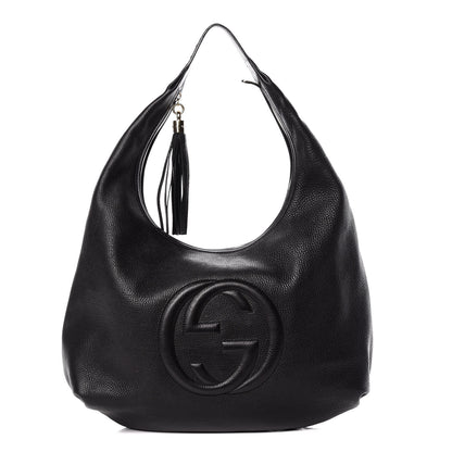 Gucci Pebbled Calfskin Large Soho Hobo Black 1 of 15