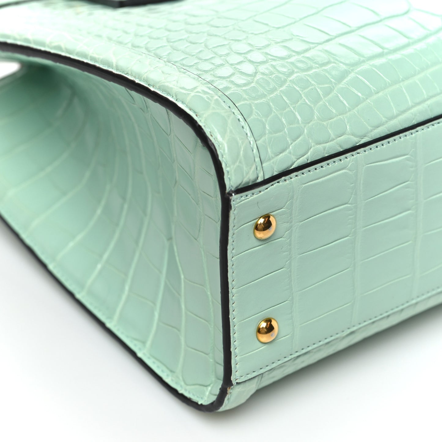 Alligator Small Diana Tote Bag Green