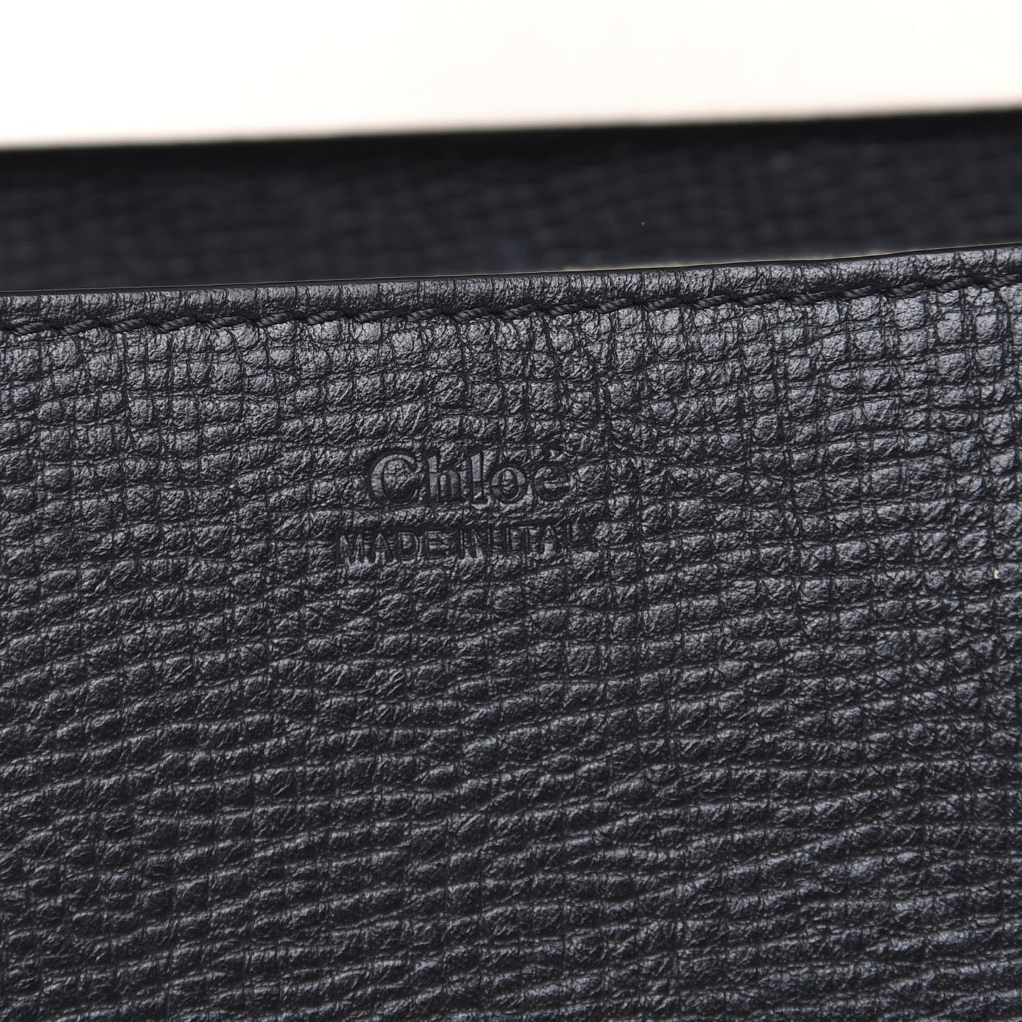 Grained Calfskin Lambskin Bi-Color Drew Shoulder Bag Black Powder Beige
