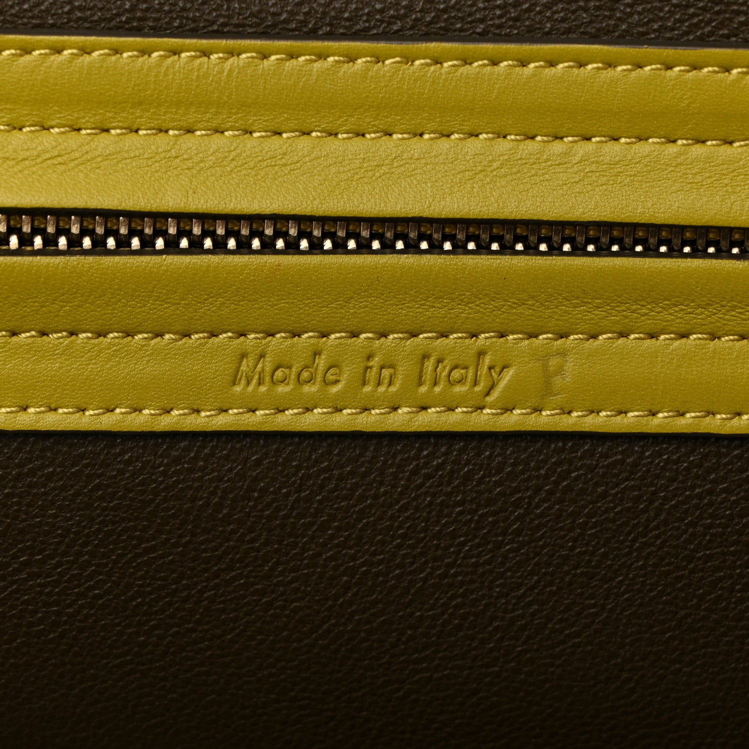 Celine Nubuck Medium Phantom Luggage Chartreuse 7 of 12