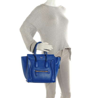 Celine Smooth Calfskin Micro Luggage Royal Blue 2 of 8