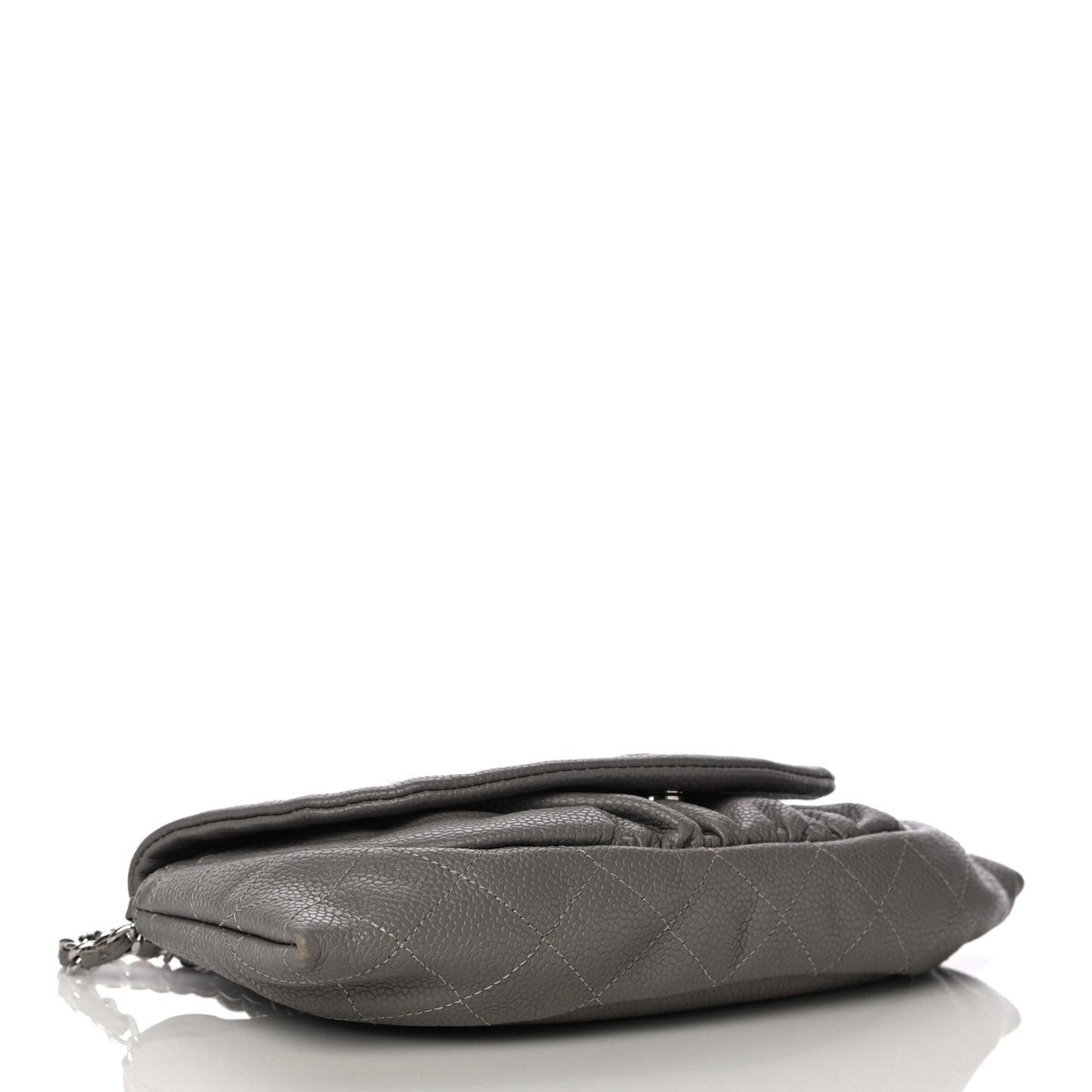 Caviar Half Moon Wallet On Chain WOC Grey