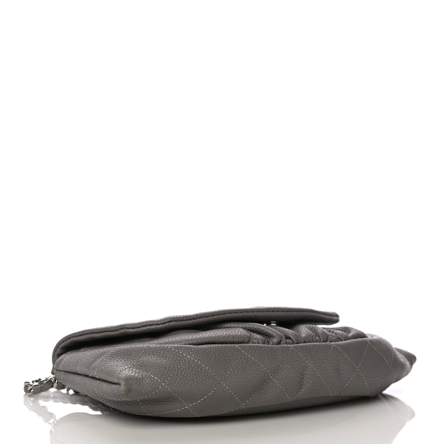 Chanel Caviar Half Moon Wallet On Chain WOC Grey 4 of 16