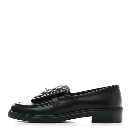Chanel Lambskin Quilted CC Turnlock Loafers 40.5 Black 1 of 9