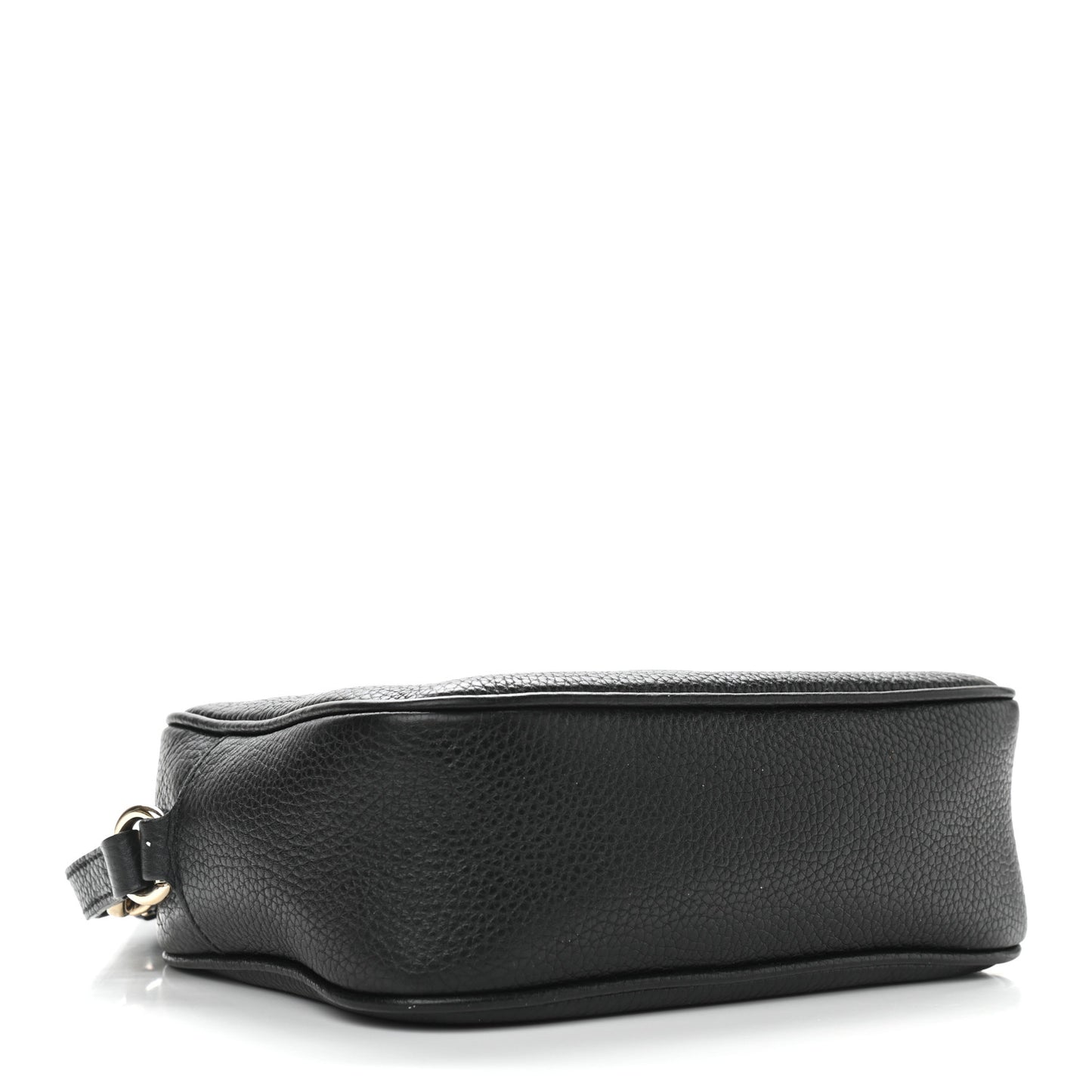 Pebbled Calfskin Small Soho Disco Bag Black