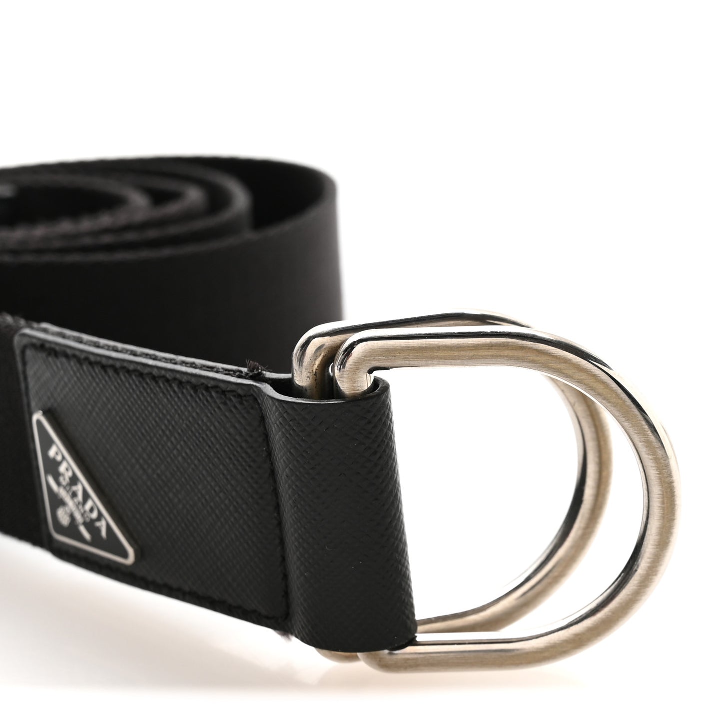 Woven Re-Nylon Saffiano Mens Belt 90 36 Belt Black
