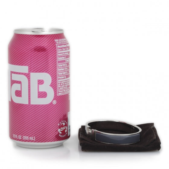 Enamel Clic Clac H Narrow Bracelet PM Grey