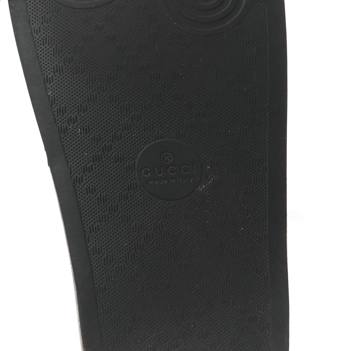 Rubber GG Monogram Perforated Womens Slide Sandals 37 Black