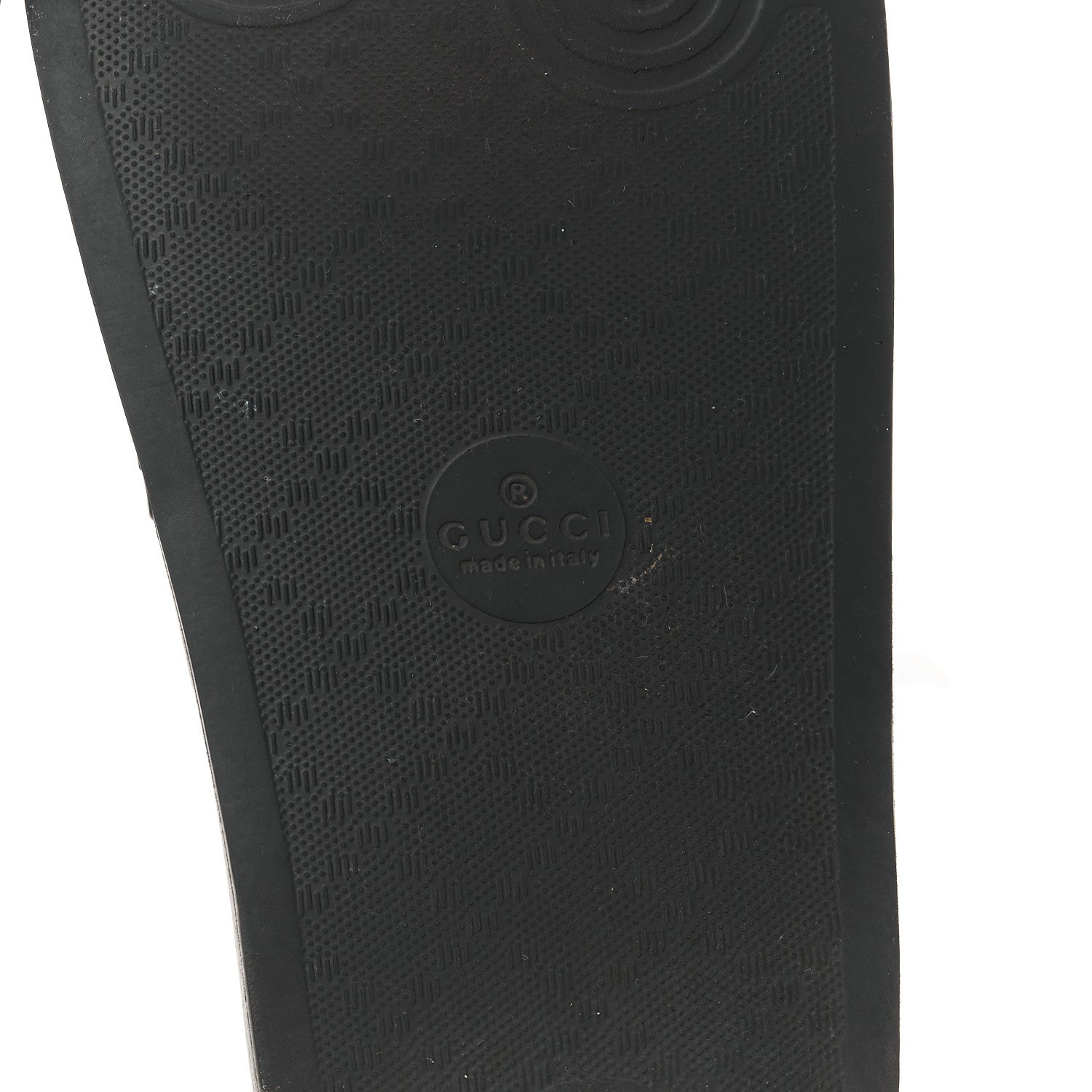 Gucci Rubber GG Monogram Perforated Womens Slide Sandals 37 Black 6 of 8