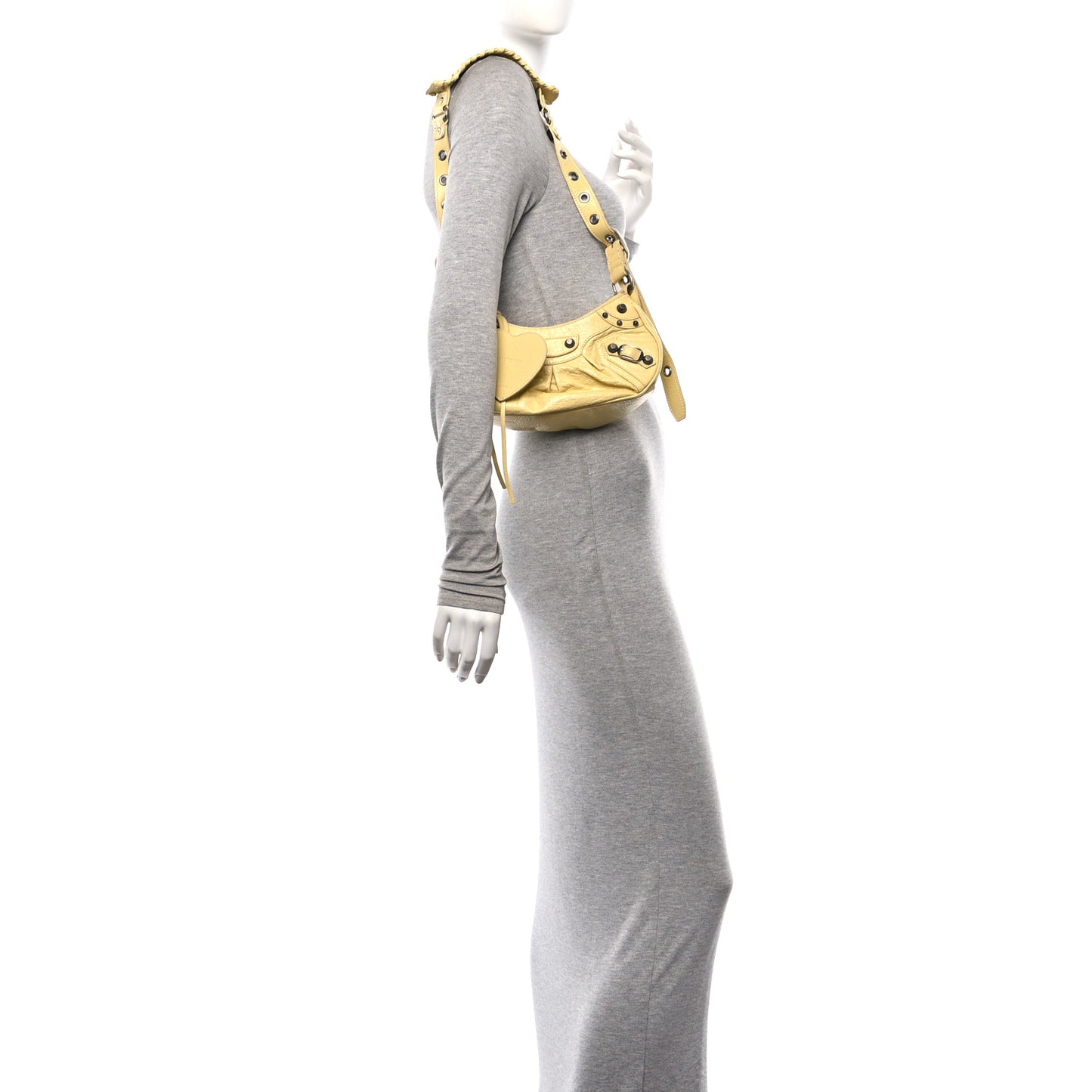 Agneau Arena Le Cagole Shoulder Bag XS Butter Yellow