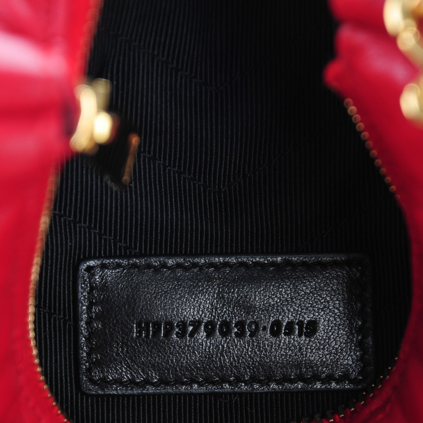 Calfskin Matelasse Chevron Monogram A5 Wristlet Red