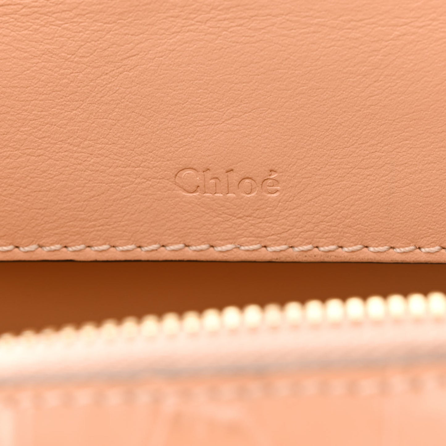 Calfskin Crocodile Embossed Mini C Vanity Bag Nut