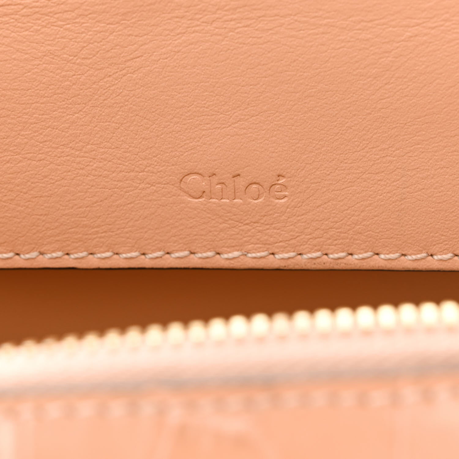Chloe Calfskin Crocodile Embossed Mini C Vanity Bag Nut 7 of 12