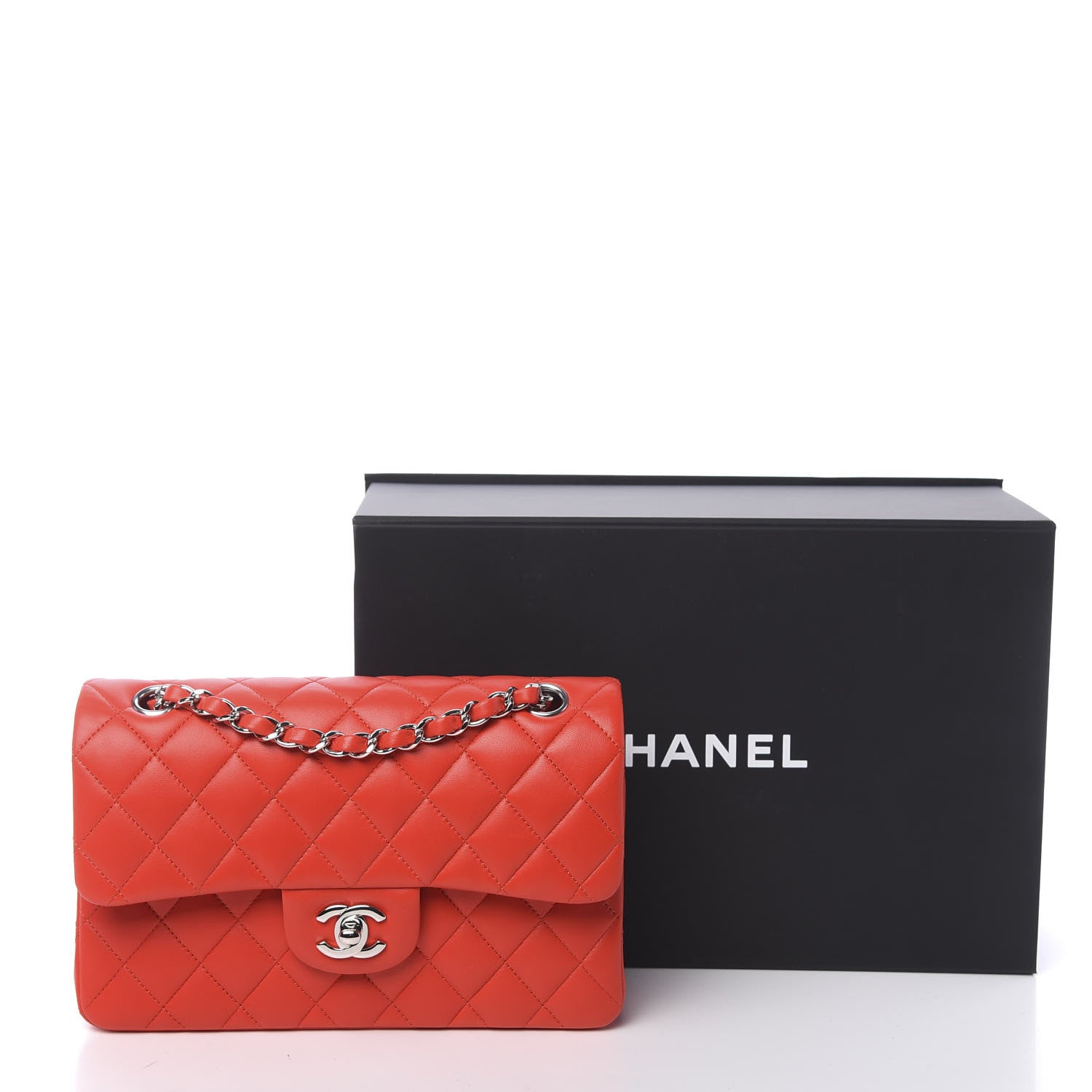 Chanel Lambskin Quilted Small Double Flap Red 11 of 11