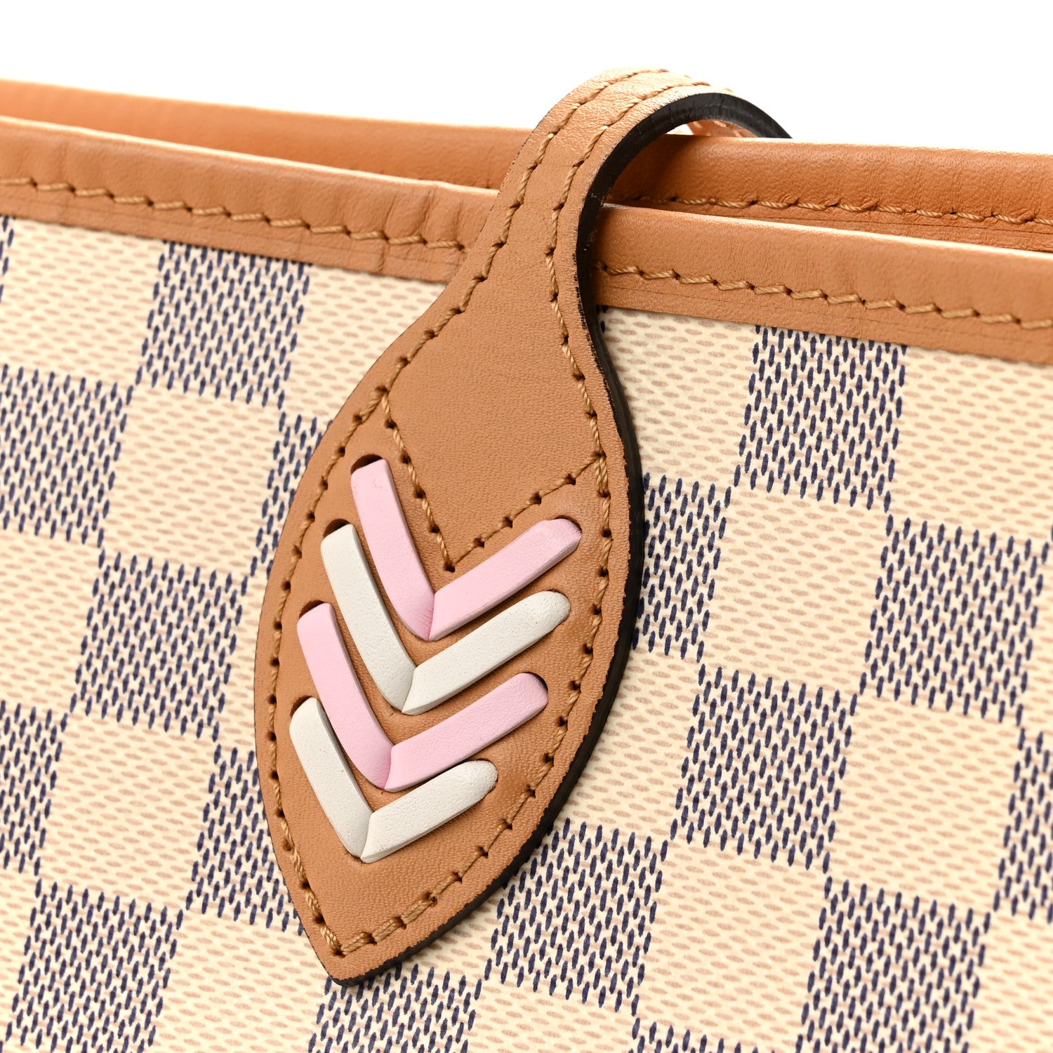 Louis Vuitton Damier Azur Braided Neverfull MM Orange 11 of 14