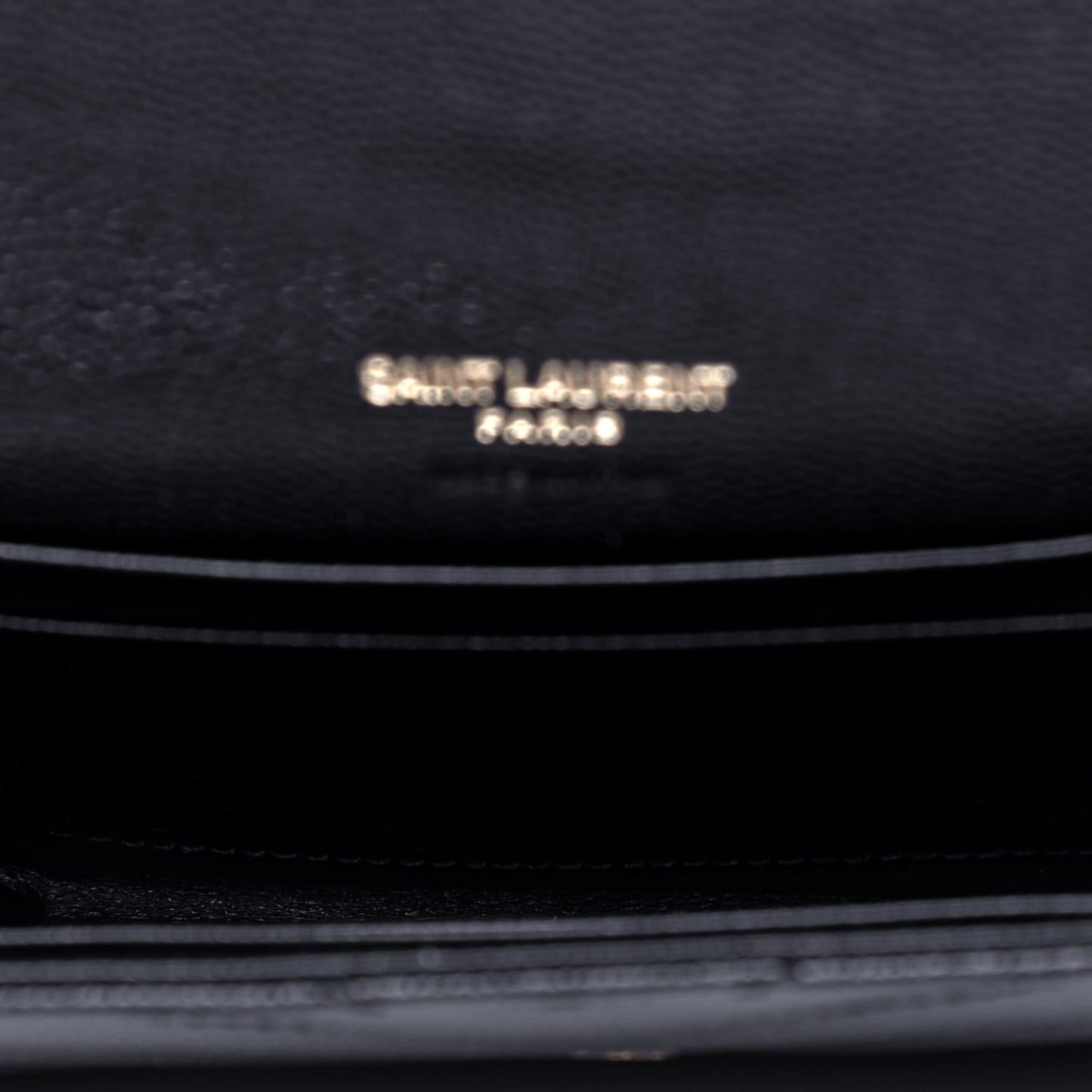 Grain De Poudre Matelasse Chevron Small Monogram Envelope Wallet Black