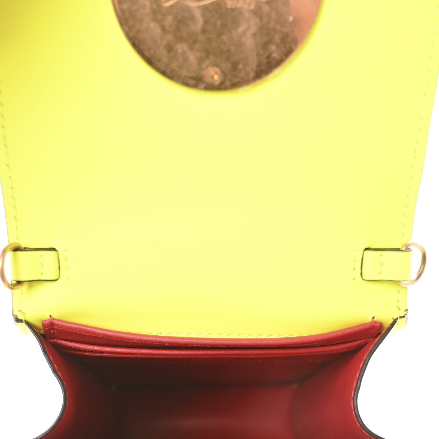 Christian Louboutin Calfskin Elisa Phone Crossbody Neon Green 5 of 10