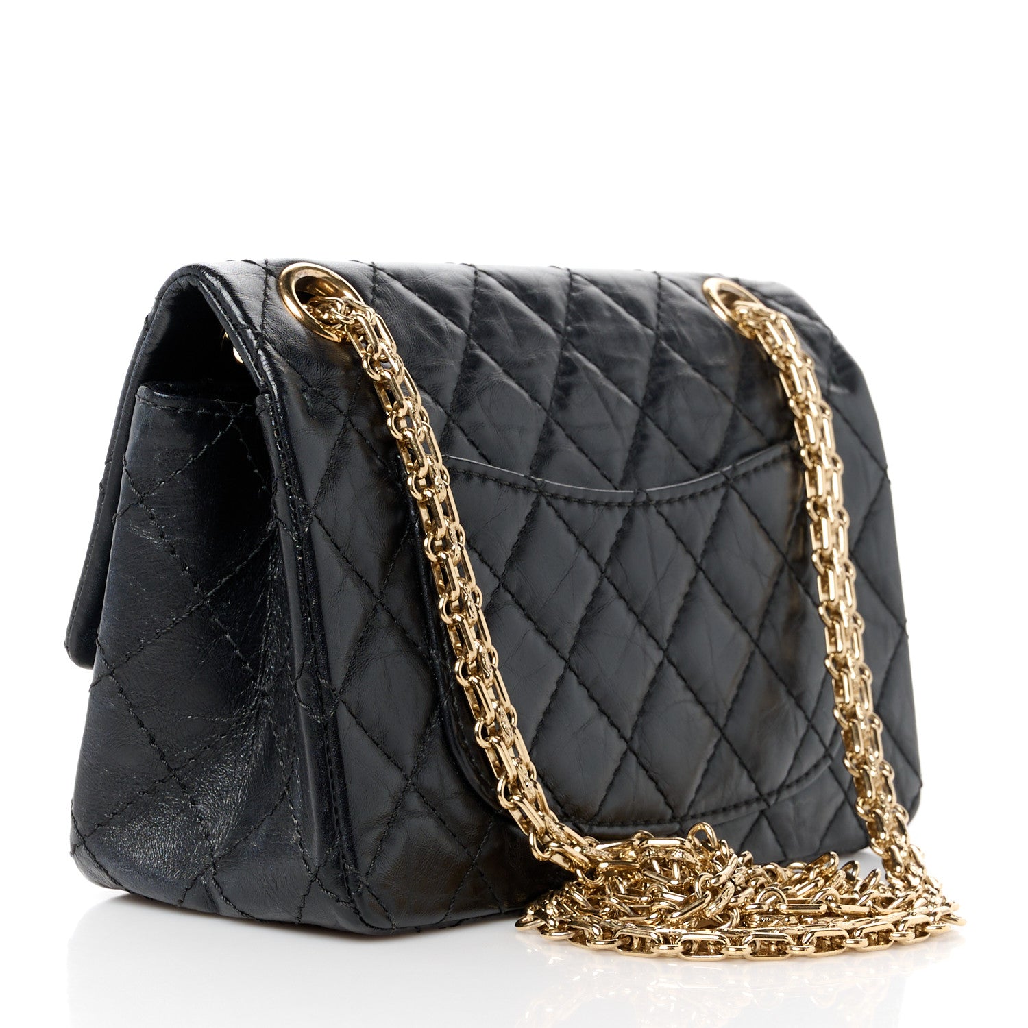 Chanel Aged Calfskin Quilted 2.55 Reissue Mini Flap Black 3 of 10