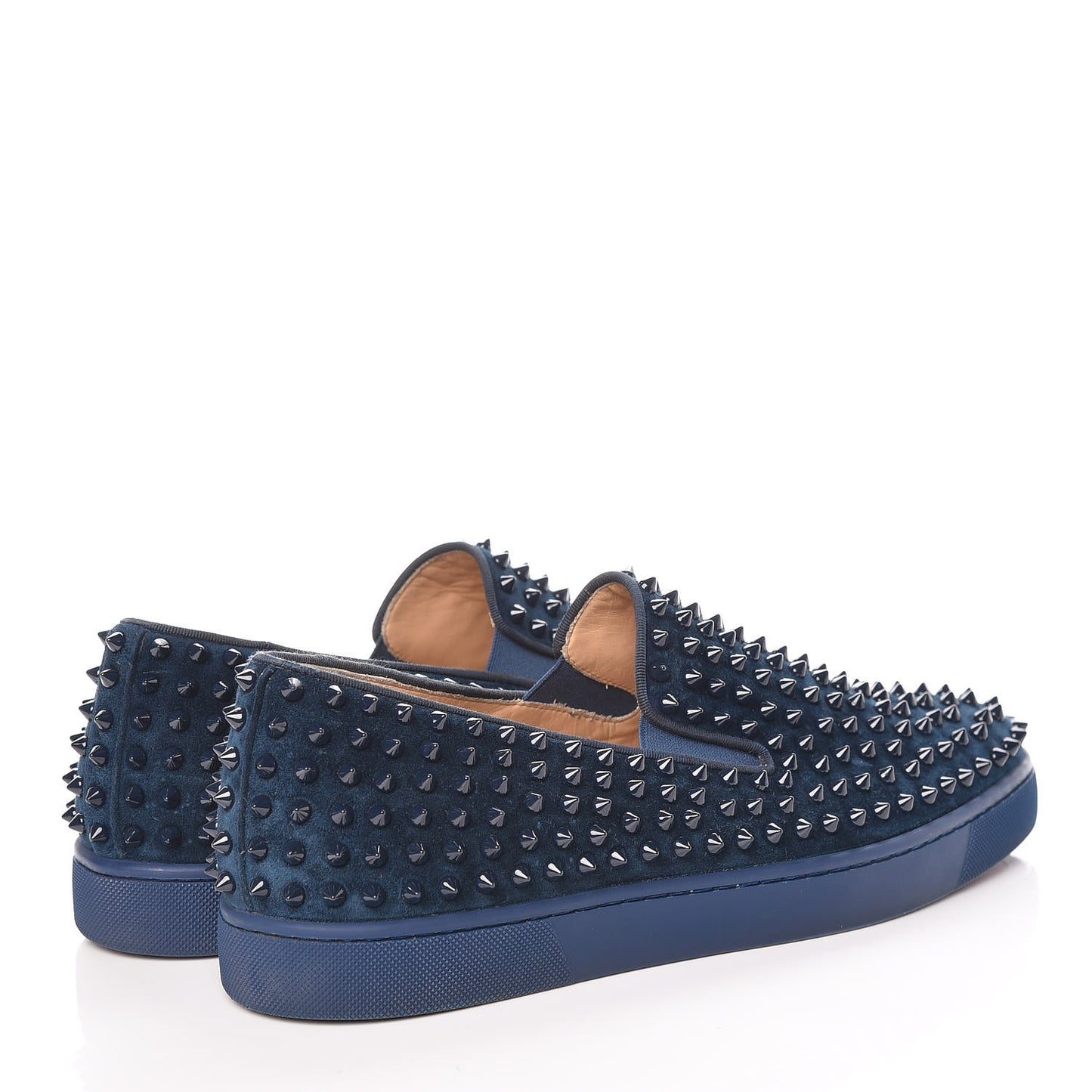 Velvet Spikes Mens Roller Boat Flats 45 Quartz