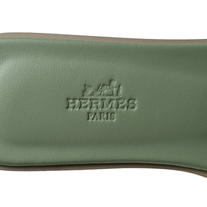 Hermes Epsom Oran Sandals 37 Vert Jade 7 of 9