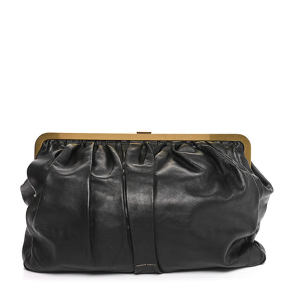 Mansur Gavriel Lambskin Wave Frame Clutch  Black 1 of 9