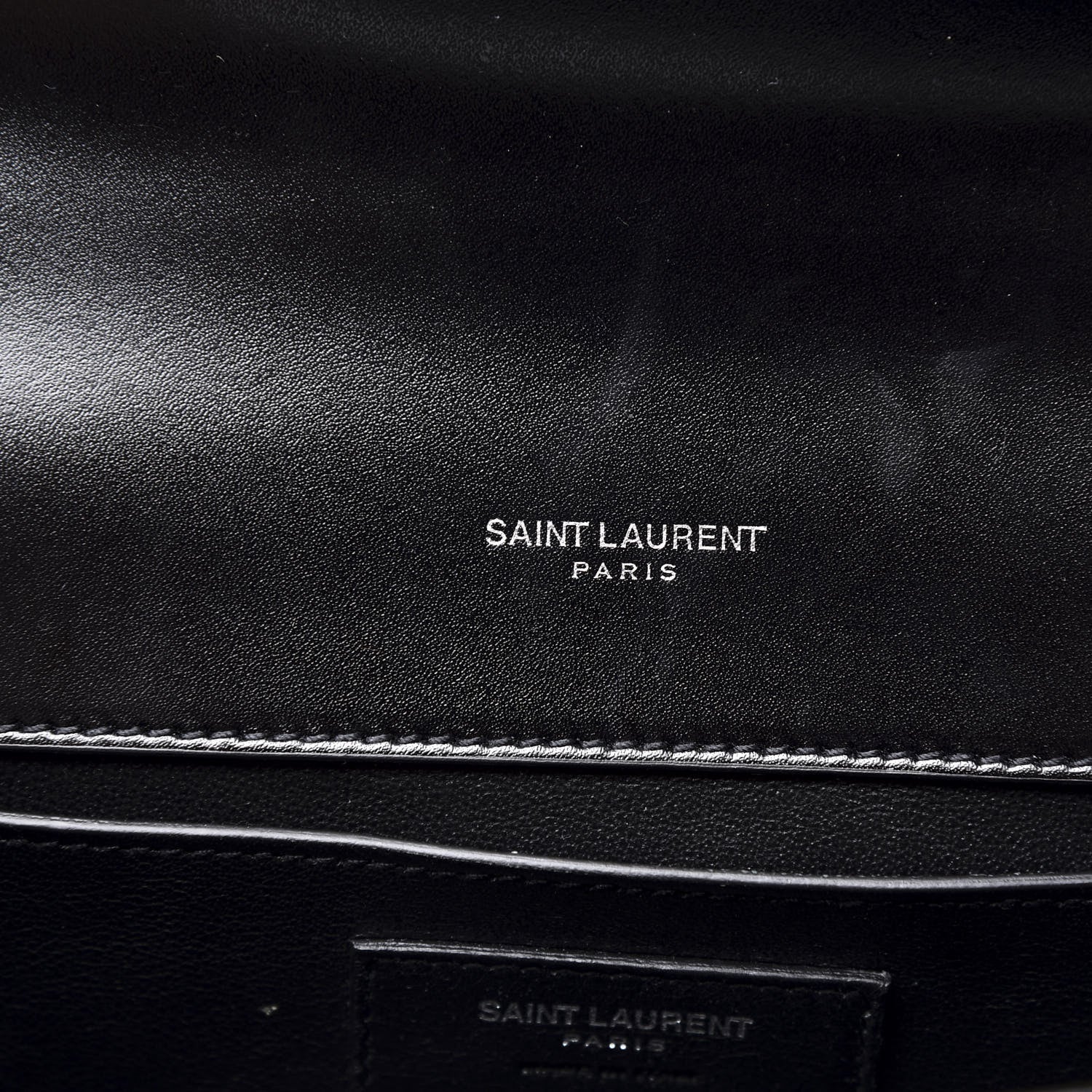Saint Laurent Velvet Chain Wallet Black 7 of 9