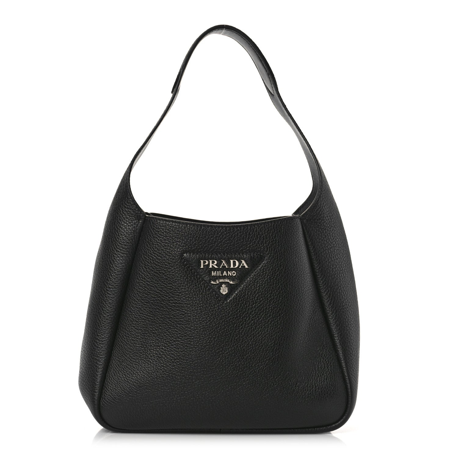 Prada Vitello Daino Dynamique Hobo Black 1 of 8