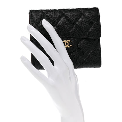 Chanel Caviar Quilted Compact Flap Wallet Black 2 of 9
