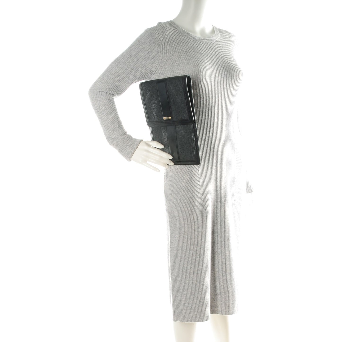 Grained Calfskin Tablet iPad Sleeve Black