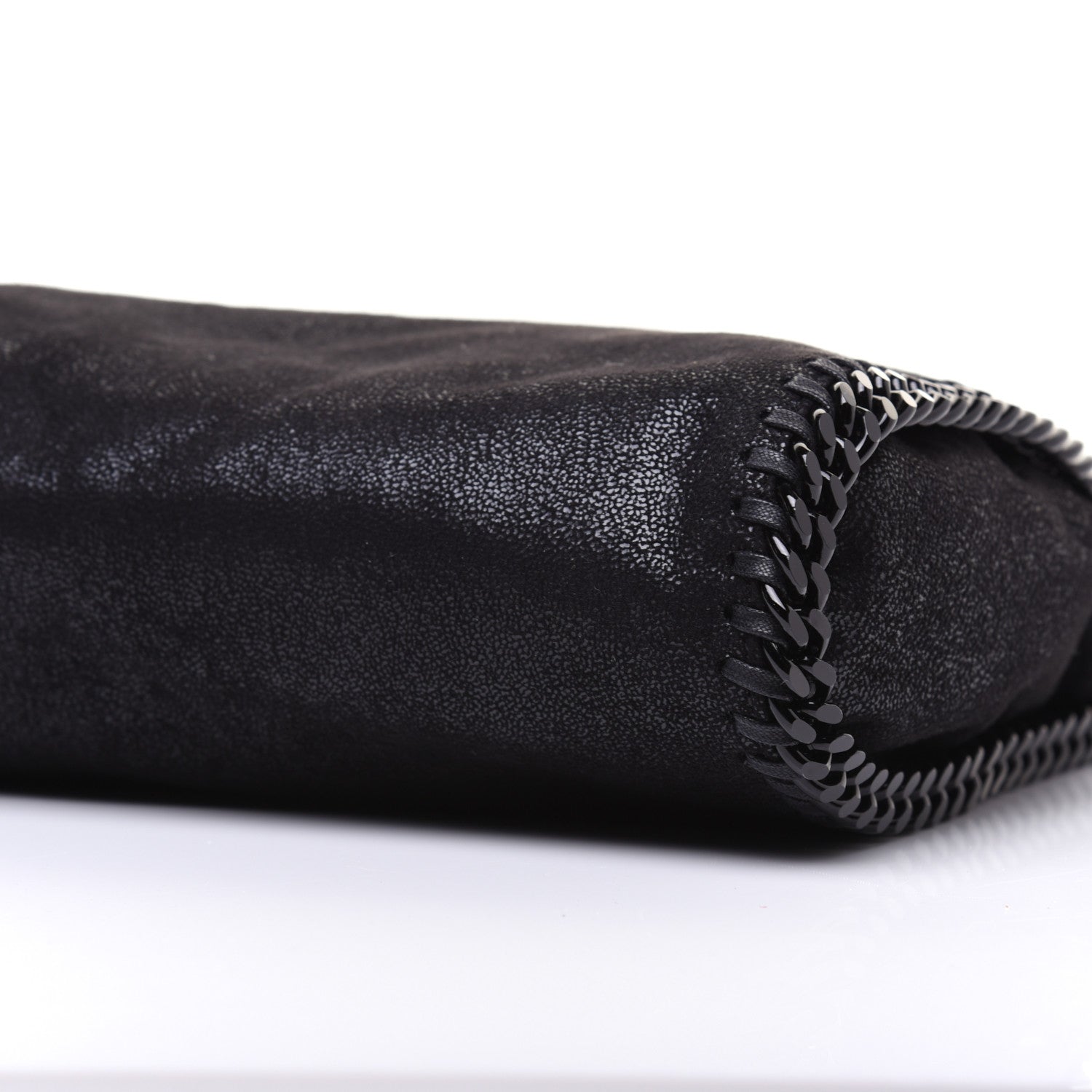 Stella McCartney Shaggy Deer Mini Falabella Fold Over Tote Black 7 of 11