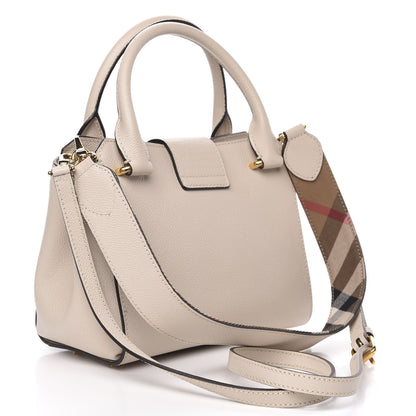 Burberry Soft Grain Calfskin Small Buckle Tote Limestone 3 of 11