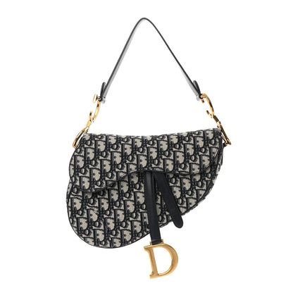 Christian Dior Oblique Saddle Bag Blue 1 of 11