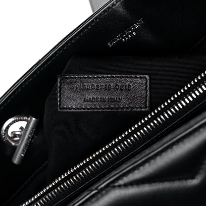 Saint Laurent Calfskin Y Quilted Monogram Large Loulou Shopper Black 8 of 13