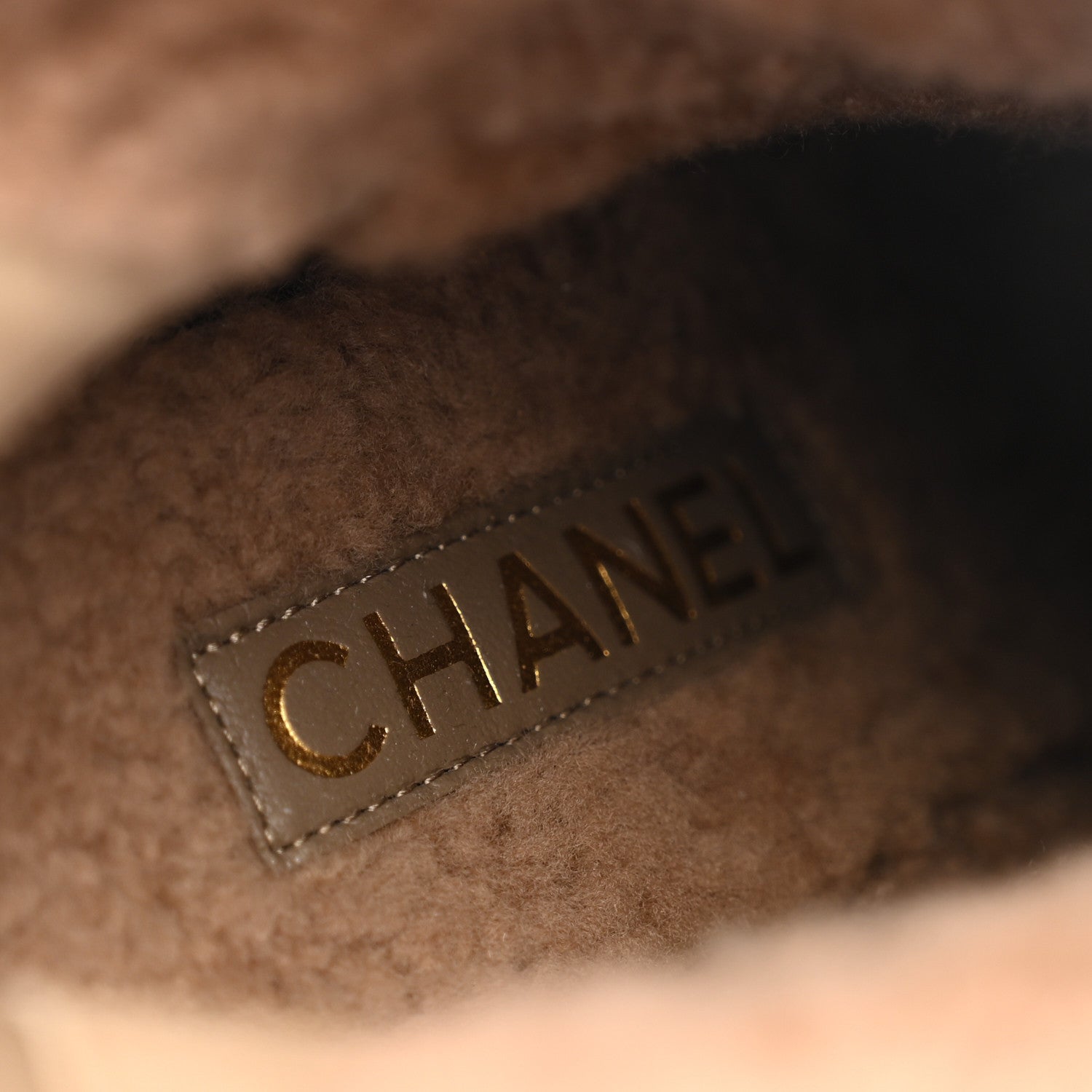 Chanel Suede Lambskin Shiny Calfskin Sherpa CC High Boots 40 Light Beige Black 7 of 9