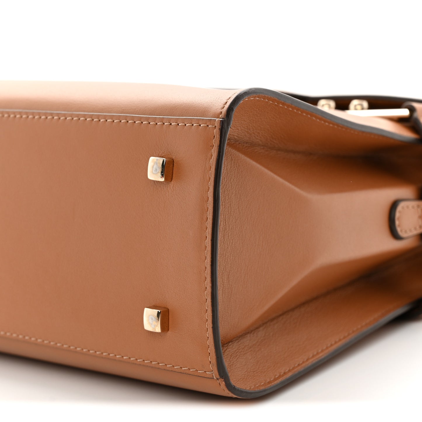 Calfskin MM Tempete Satchel Camel