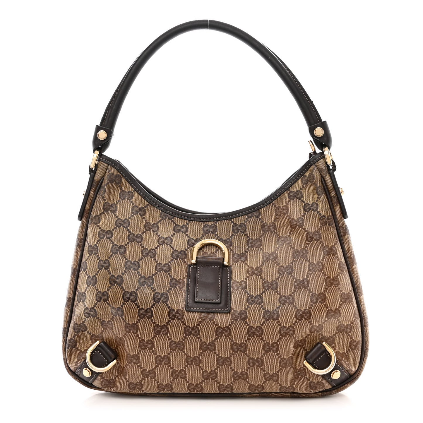 Crystal Monogram Medium Abbey D Ring Hobo Brown