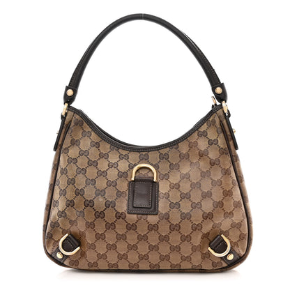 Gucci Crystal Monogram Medium Abbey D Ring Hobo Brown 1 of 11