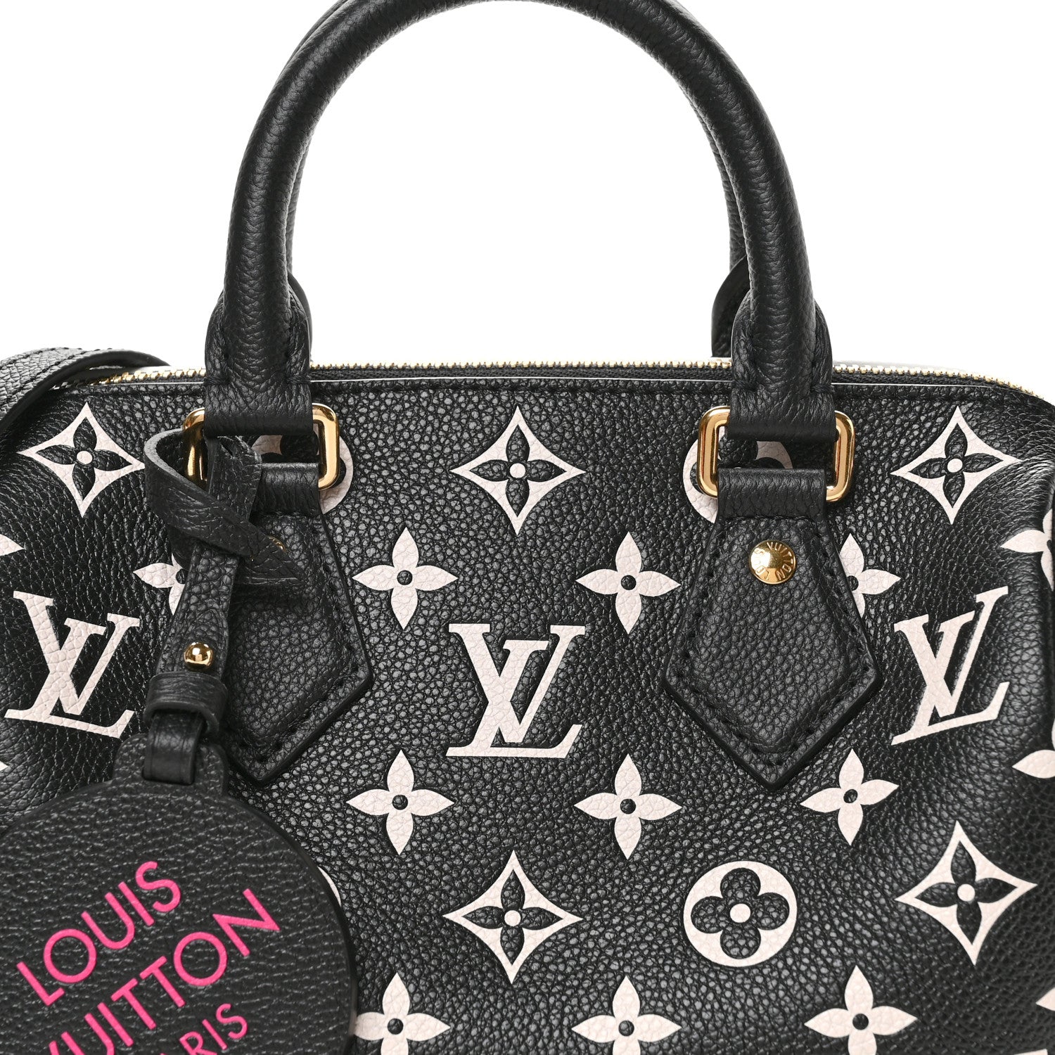 Louis Vuitton Empreinte Monogram Spring in the City Speedy Bandouliere 20 Black White Pink 7 of 9