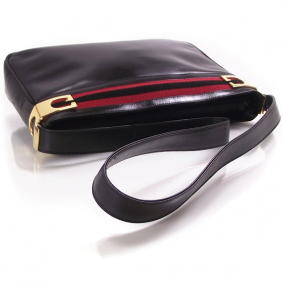Vintage Leather Signature Shoulder Bag