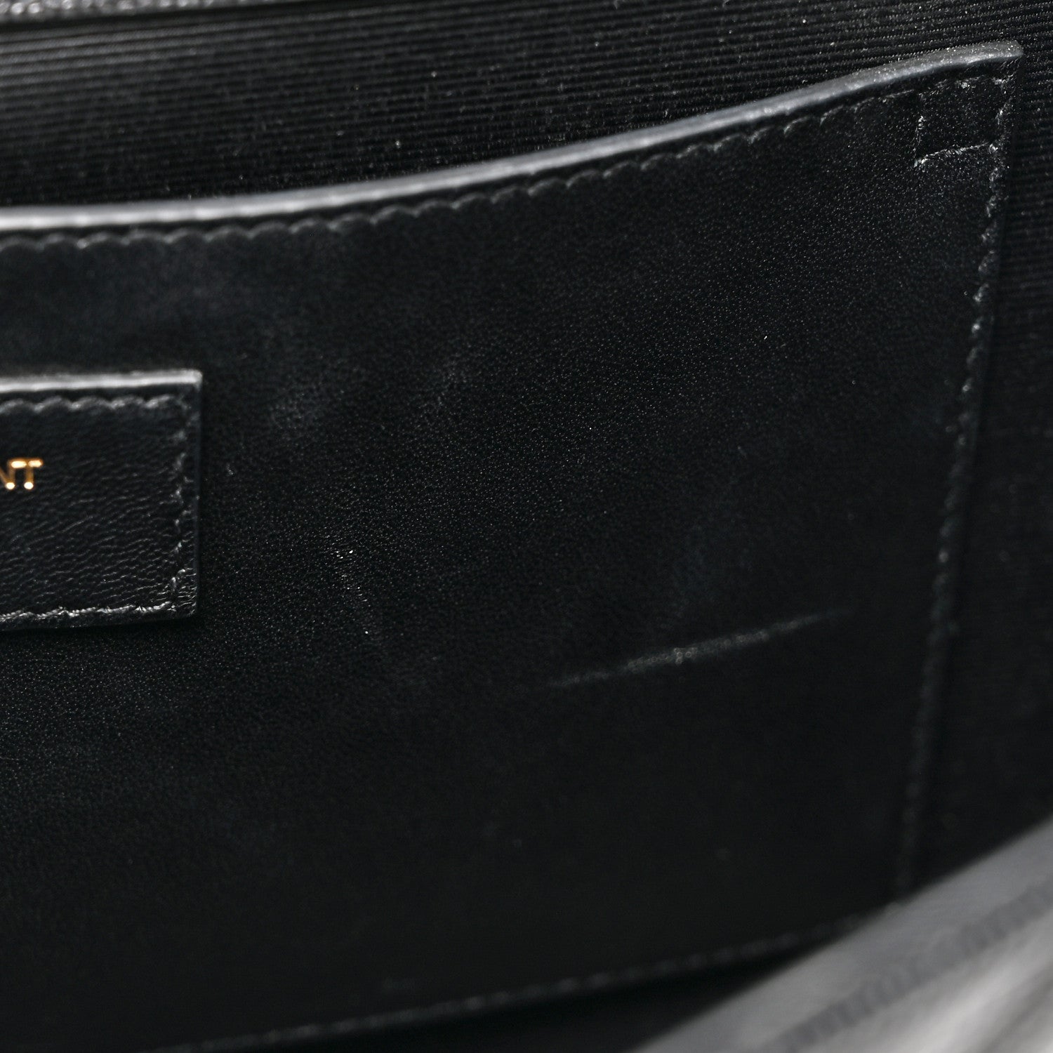 Saint Laurent Grain De Poudre Matelasse Chevron Medium Monogram Satchel Black 11 of 14