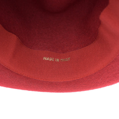 Hermes Feutre Chapeau Hat 57 Rouge Profond 6 of 6