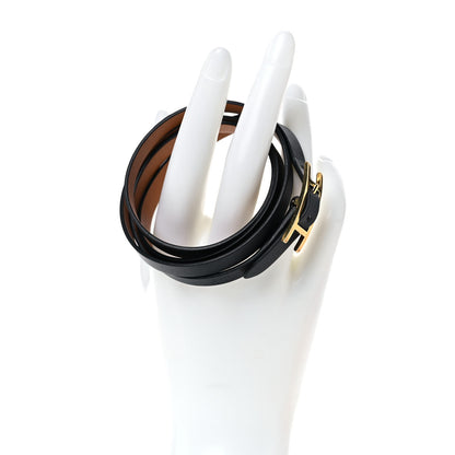 Hermes Chamonix Hapi 3 MM Triple Tour Wrap Bracelet Black 2 of 6