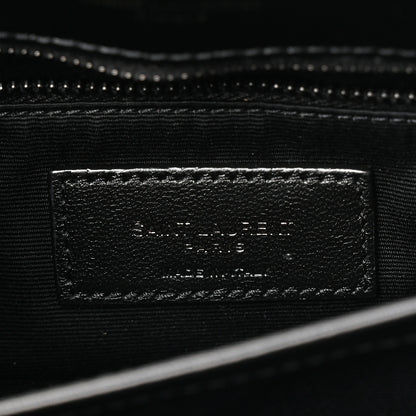 Saint Laurent Calfskin Y Quilted Monogram Monochrome Toy Loulou Crossbody Bag Black Black 6 of 11