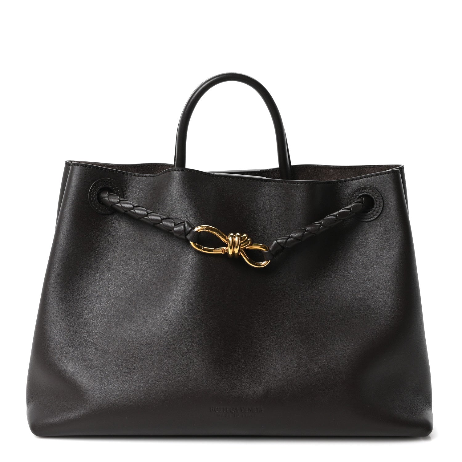 Bottega Veneta Silky Calfskin Medium Andiamo Shoulder Bag Fondant 1 of 8